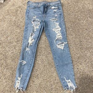 American Eagle Distressed Blue Jeans